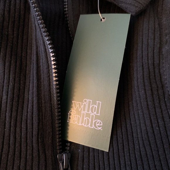 Women's Black Sleeveless Zip-Front Polo Bodycon Mini Dress - Picture 4 of 4